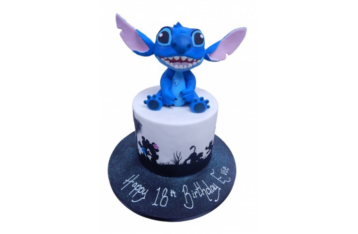Disney Silhouette & Stitch Cake